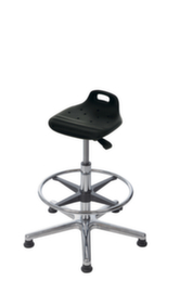 Lotz Siège assis-debout avec assise PU inclinable, hauteur d’assise 530 - 780 mm