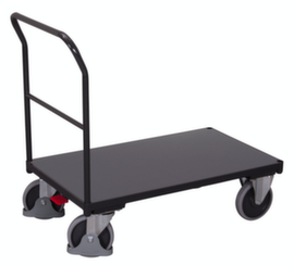 VARIOfit Chariot avec barre de poussée, force 500 kg, plateau longueur x largeur 1060 x 600 mm