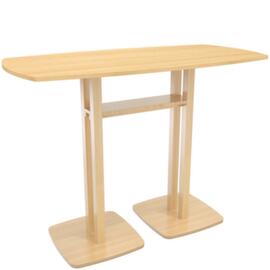 Paperflow Table haute easyDesk, largeur x profondeur 1500 x 750 mm, panneau hêtre