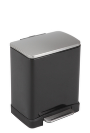 Poubelle à pédale acier inoxydable EKO E-Cube avec pédale particulièrement large, capacité 1 x 9 l/1 x 10 l