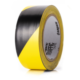 a.m.p.e.r.e. Ruban de marquage au sol TRAFFIC Tape Standard, jaune/noir