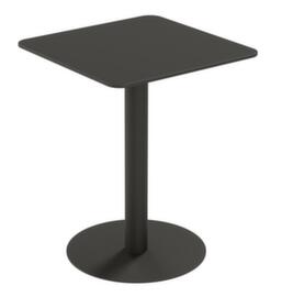 Paperflow Table d'extérieur résistante aux intempéries Cross, largeur x profondeur 600 x 600 mm, panneau noir