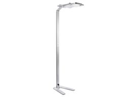 Novus Lampadaire à DEL Attenzia space+ avec lumière directe et indirecte, lumière blanc chaud, argent