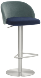 Mayer Sitzmöbel Tabouret de bar réglable en hauteur myGRACE, assise bleu foncé