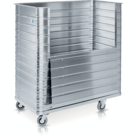 ZARGES Chariot conteneur W 171 en aluminium, plateau 900 x 500 mm, capacité 350 l