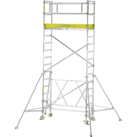 Mobile folding scaffold.working height up to approx. 3m. Platform height max.0.99m.Load 275Kg