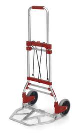 UDOB&Auml;R diable de manutention en aluminium rabattable, force 100 kg, caoutchouc plein bandage