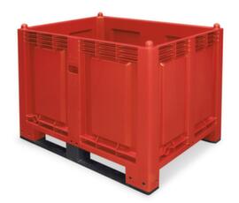 Grands conteneurs, capacité 550 l, rouge, 2 patins