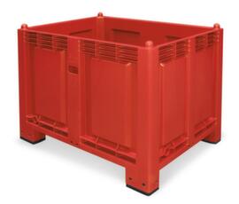 Grands conteneurs, capacité 550 l, rouge, 4 pieds