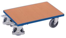 VARIOfit Chariot à bac pour bac norme Europe, force 250 kg, RAL5010 bleu gentiane