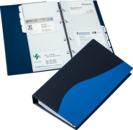 EICHNER Classeur pour cartes de visite en PVC bleu