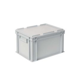 Bac gerbable norme Europe avec boîte isotherme, gris, capacité 22,5 l, couvercle indépendant pour boîte isotherme