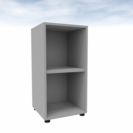 Quadrifoglio Rayonnage de bureau T45, largeur 430 mm, 2 HC, aluminium-argenté