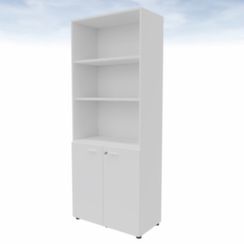 Quadrifoglio Armoire combinée T45 avec 5 hauteurs de classeur, 5 hauteurs des classeurs, blanc/blanc