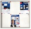 Franken Vitrine d'affichage plate X-tra!Line® pour l'intérieur  S