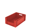 Conteneur de stockage visible Euronorm avec ouverture d'accès, rouge, HxLxl 220x600x400 mm