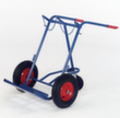 Rollcart Camion à bouteilles avec roue de support, pour 2x40/50 l bouteille, bandage caoutchouc plein