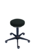 Tabouret pivotant ESD antistatique, assise anthracite, roulettes