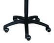 Tabouret pivotant, assise noir, roulettes  S