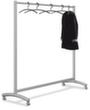 Portant de vestiaire juxtaposable roulant Event, RAL9006 aluminium blanc  S