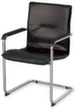 Nowy Styl Fauteuil luge pour visiteurs Rumba, assise similicuir, noir