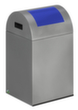 VAR Collecteur de recyclage WSG 40 R avec trappe d'insertion, 43 l, argent, couvercle RAL5010 bleu gentiane