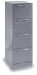 C+P Armoire pour dossiers suspendus avec poignées étrier, 4 extensions, RAL7035 gris clair/RAL7035 gris clair