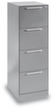 C+P Armoire pour dossiers suspendus avec poignées étrier, 4 extensions, RAL9006 aluminium blanc/RAL9006 aluminium blanc