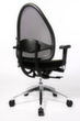 Topstar Siège de bureau pivotant Open Base + Art OPEN BASE 10 avec articulation Body-Balance-Tec®, Dossier maille, noir