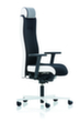 ROVO-CHAIR Siège de bureau pivotant ROVO XP 4030 EB 2-04 avec appui-tête + accoudoirs, noir/blanc