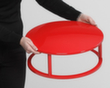 Toit de protection pour cendrier sur pied, RAL3020 rouge signalisation