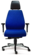 Dauphin Fauteuil pivotant 24 heures, revêtement tissu (100 % polyester), bleu