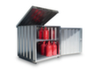 Cabine pour bouteilles de gaz avec toit rabattable