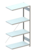 META Rack de stockage sans vis Baie de montage, hauteur x largeur x profondeur 2000 x 1006 x 536 mm, 4 tablettes