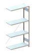 META Rack de stockage sans vis Baie de montage, hauteur x largeur x profondeur 2000 x 1006 x 436 mm, 4 tablettes