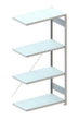 META Rack de stockage sans vis Baie de montage, hauteur x largeur x profondeur 2000 x 1006 x 536 mm, 4 tablettes