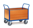 fetra Chariot quatre ridelles MULTIVARIO, force 400 kg, plateau longueur x largeur 850 x 500 mm