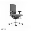 Löffler Siège de bureau pivotant avec assise viscoélastique, gris