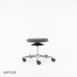 Löffler Tabouret pivotant Ergo avec assise réglable en hauteur, assise gris, roulettes