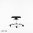 Löffler Tabouret pivotant Ergo avec assise réglable en hauteur, assise noir, roulettes