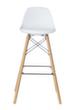 Paperflow Tabouret de bar Steelwood, assise blanc