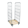 Bac sur roulettes avec plateforme en bois, force 500 kg, longueur x largeur 810 x 724 mm