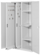 Kappes Armoire verticale RasterPlan®, 2 extensions, RAL7035 gris clair/RAL7035 gris clair