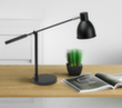 MAUL Lampe de bureau MAULfinja, noir mat/argent  S