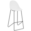 Paperflow Tabouret de bar moderne Void, assise blanc