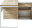 Bureau GW-LIONI, Piètem. semelles, largeur 1200 mm, chêne Navarra/blanc