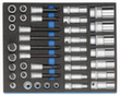 GEDORE 2005 CT2-D 19L Assortiment de douilles 1/2" en module Check-Tool