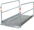 Schake Passerelle piétons avec plateforme en aluminium, longueur x largeur 1700 x 1000 mm