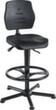 meychair Siège d'atelier pivotant Workster Pro W15 avec assise inclinable, assise mousse PU noir, avec patins