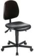 meychair Siège d'atelier pivotant Workster Basic W1 avec assise inclinable, assise mousse PU noir, avec 5 roulettes pivotantes